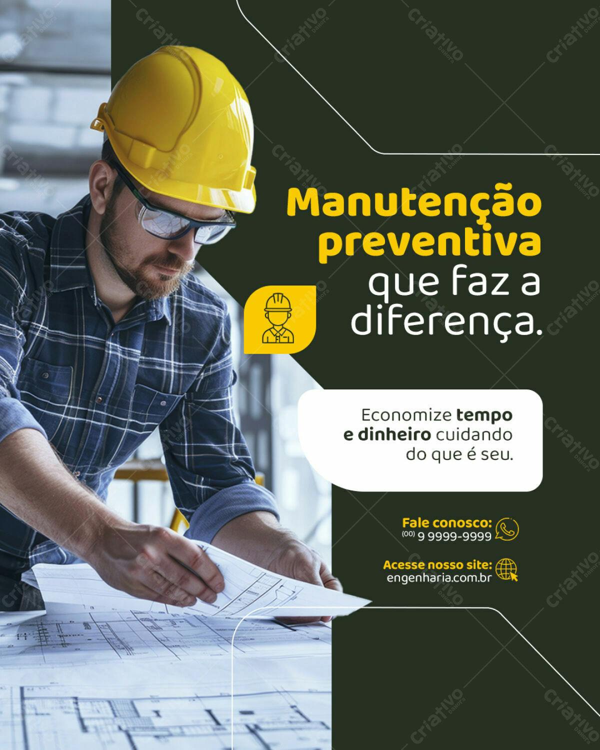 Post para Manutenção Preventiva PSD Editável