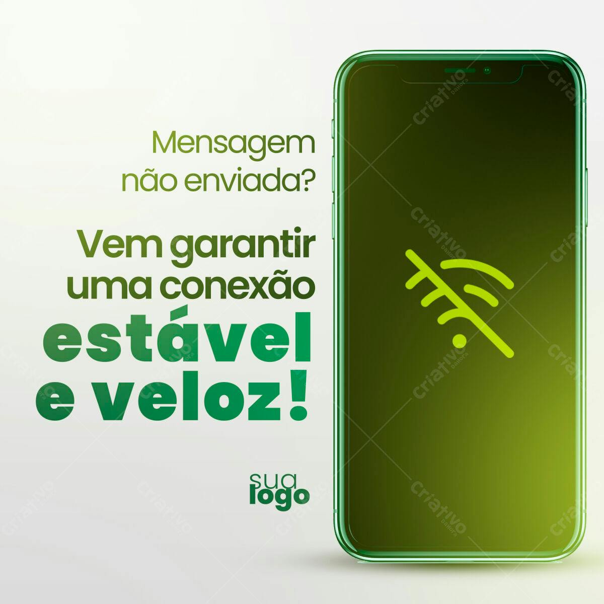 Post para Redes Sociais Conexão Estável PSD Editável