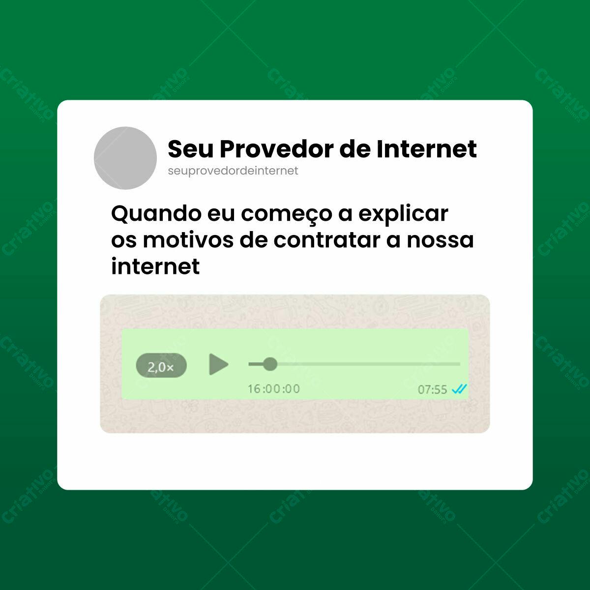 Post para Redes Sociais - Anúncio de Internet PSD Editável
