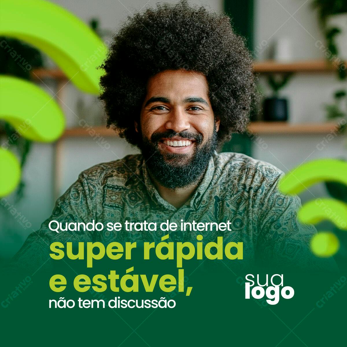 Postagem para Internet Super Rápida PSD Editável