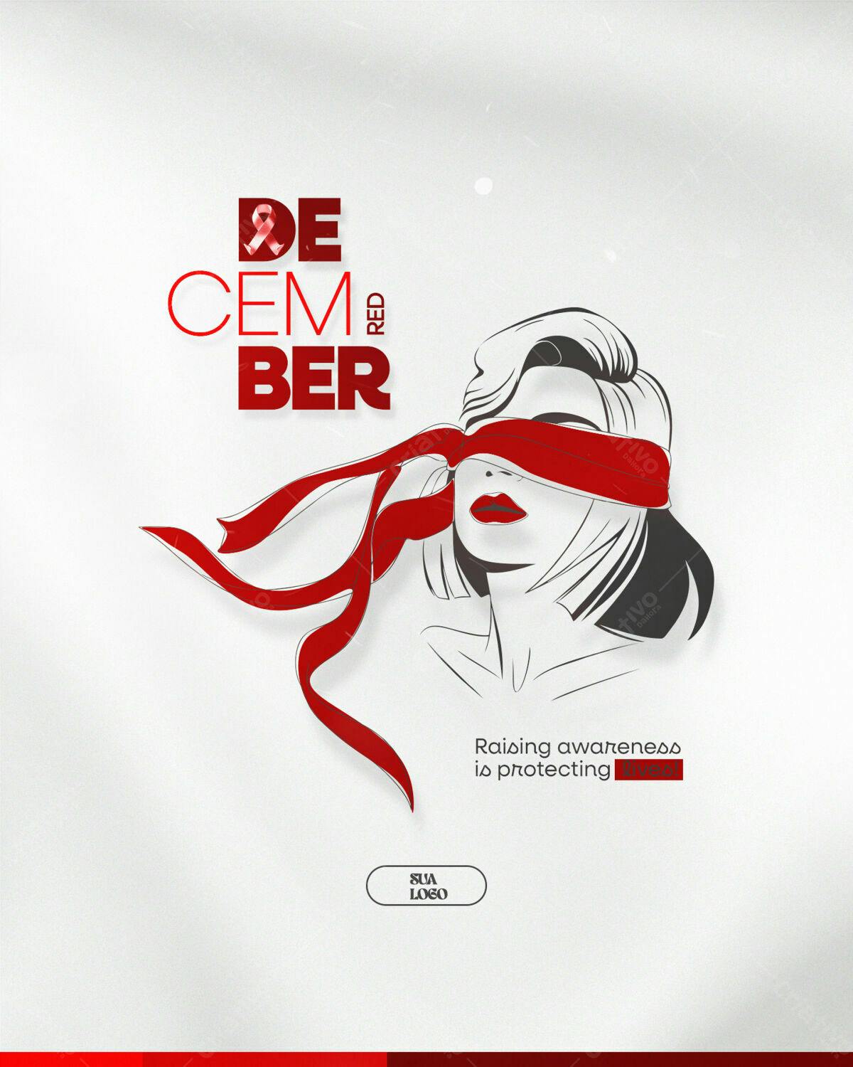 Flyer Dezembro Vermelho PSD Editável