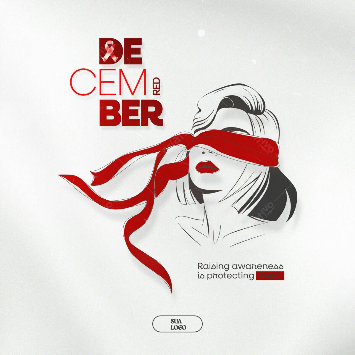 Flyer Dezembro Vermelho PSD Editável
