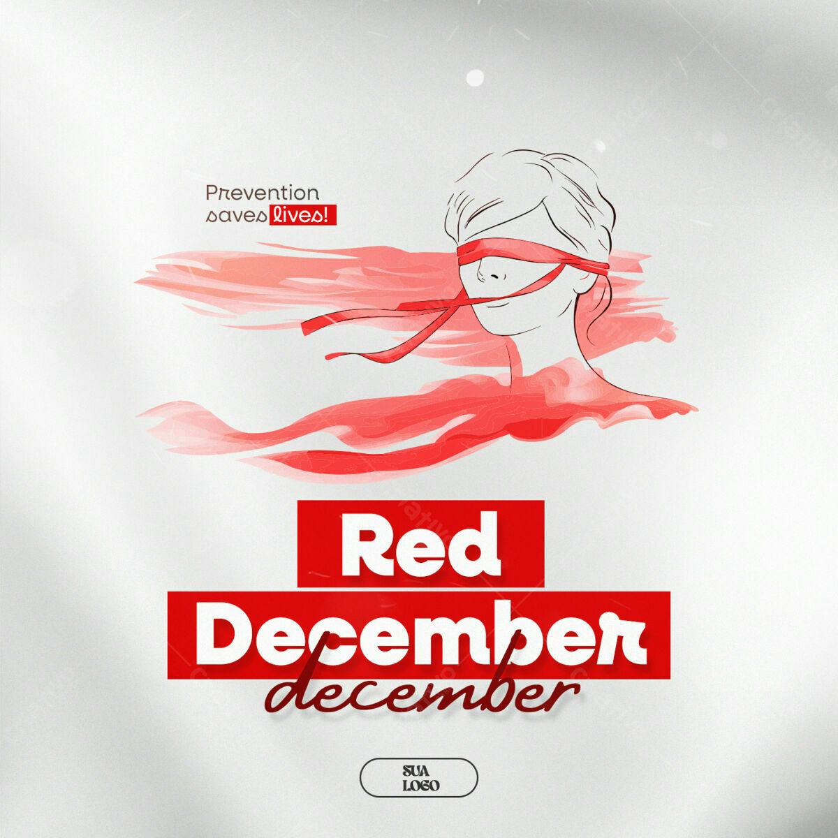 Flyer Dezembro Vermelho PSD Editável