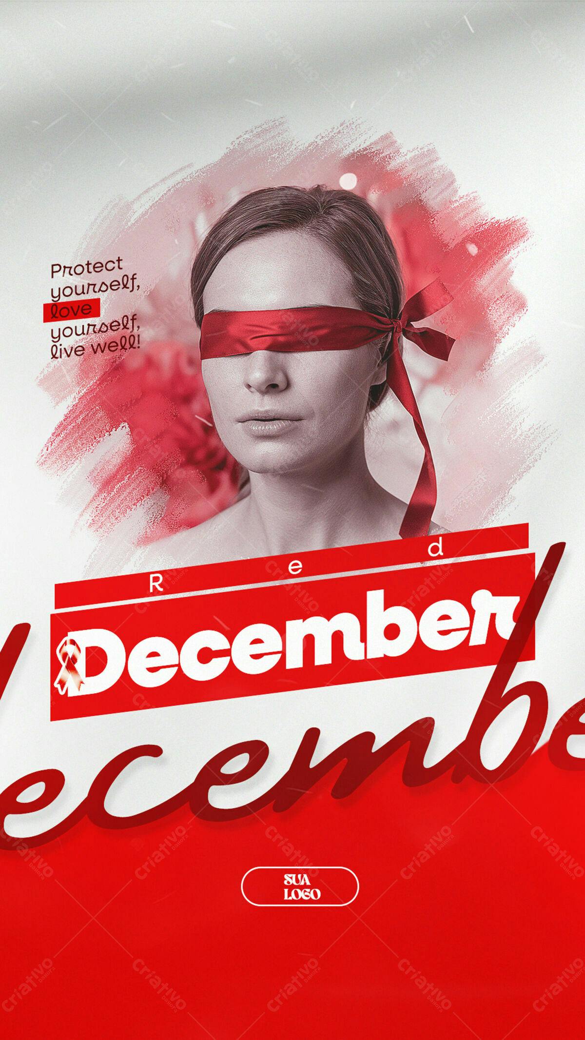 Flyer Dezembro Vermelho PSD Editável