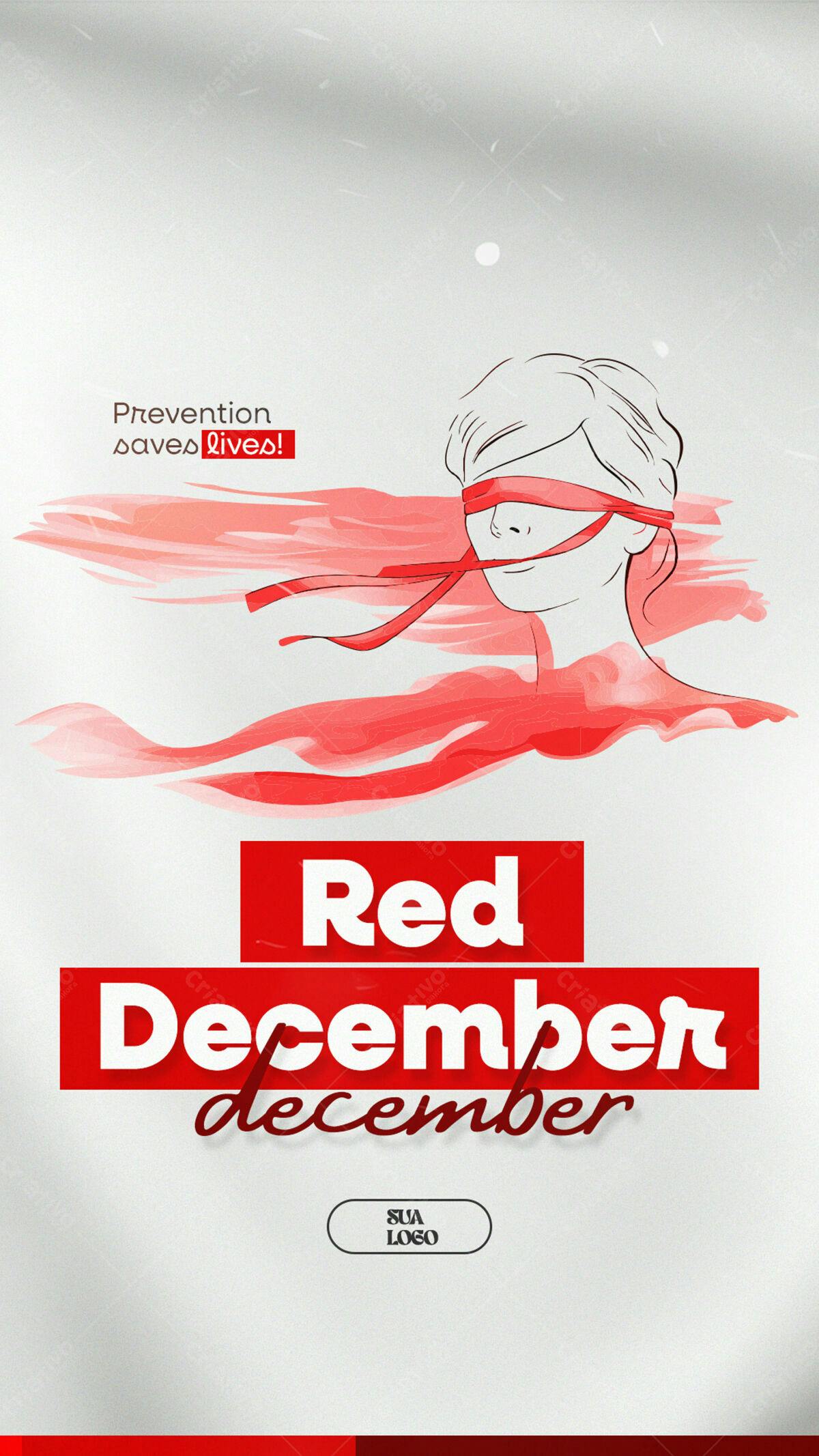 Flyer Dezembro Vermelho PSD Editável