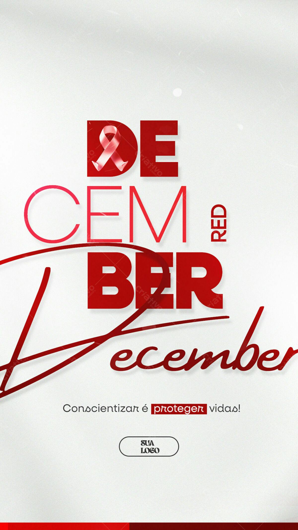 Flyer Dezembro Vermelho PSD Editável