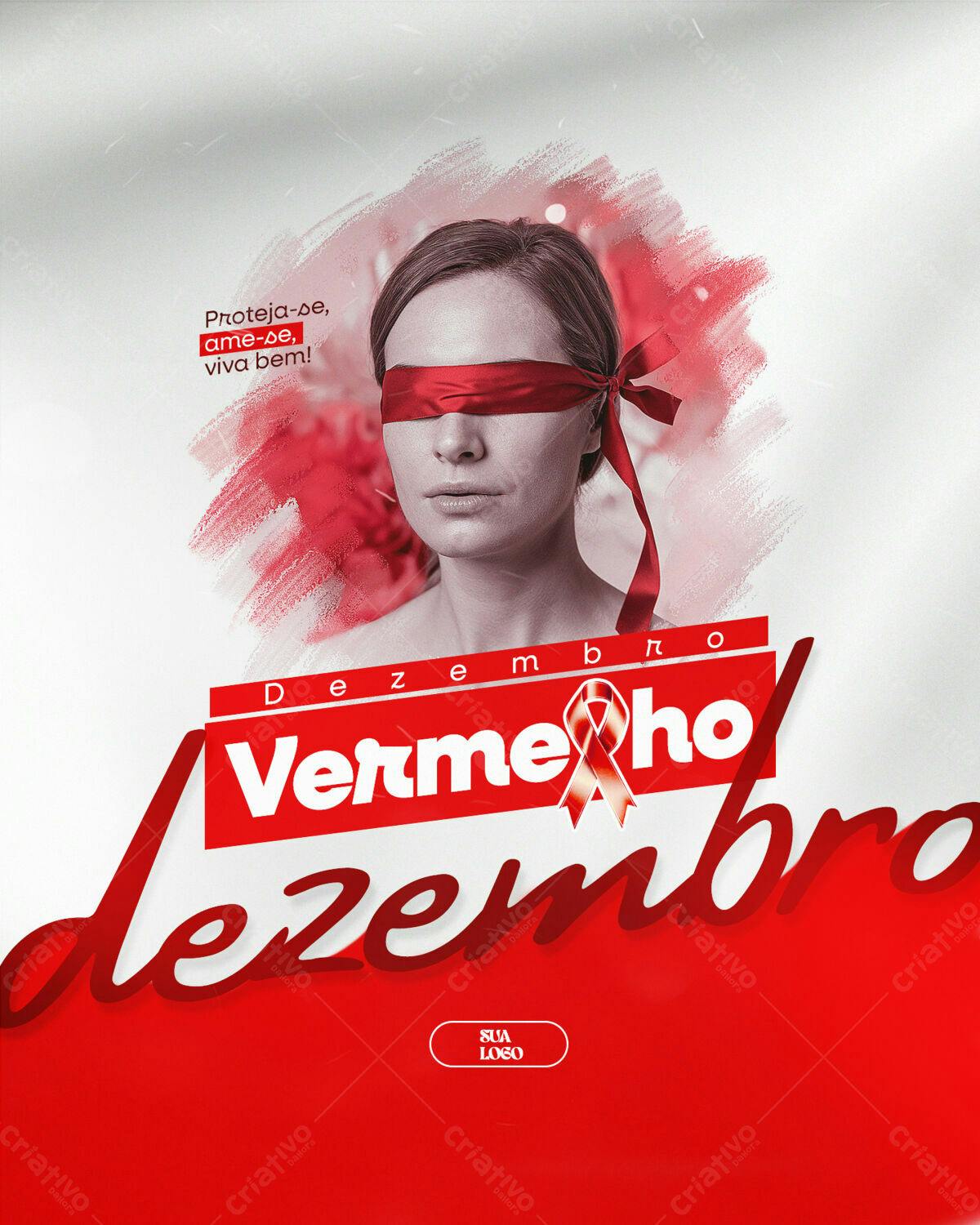 Flyer Dezembro Vermelho PSD Editável