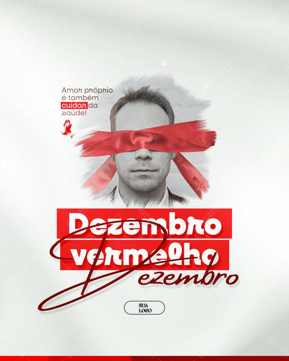 Flyer Dezembro Vermelho PSD Editável