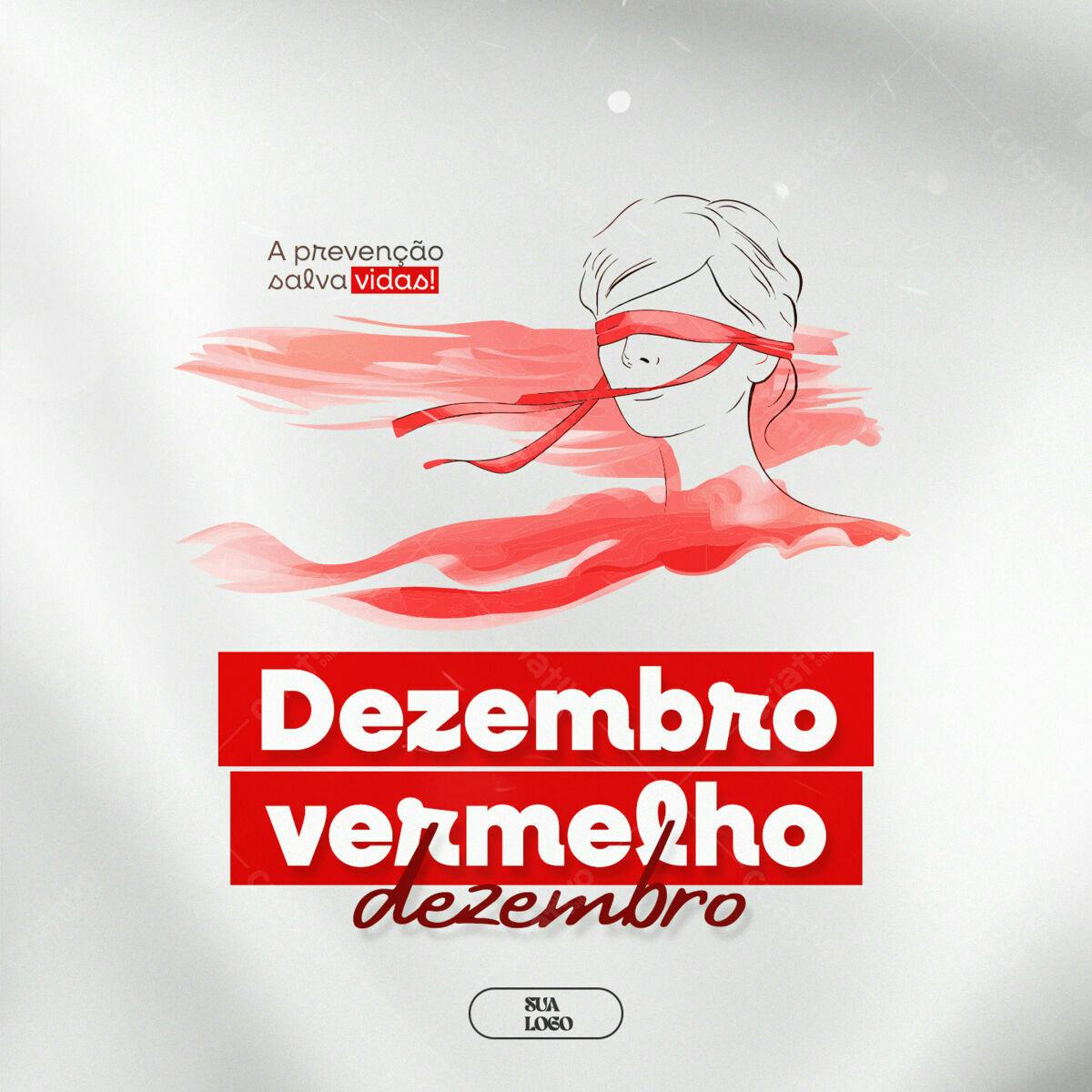 Flyer Dezembro Vermelho PSD Editável