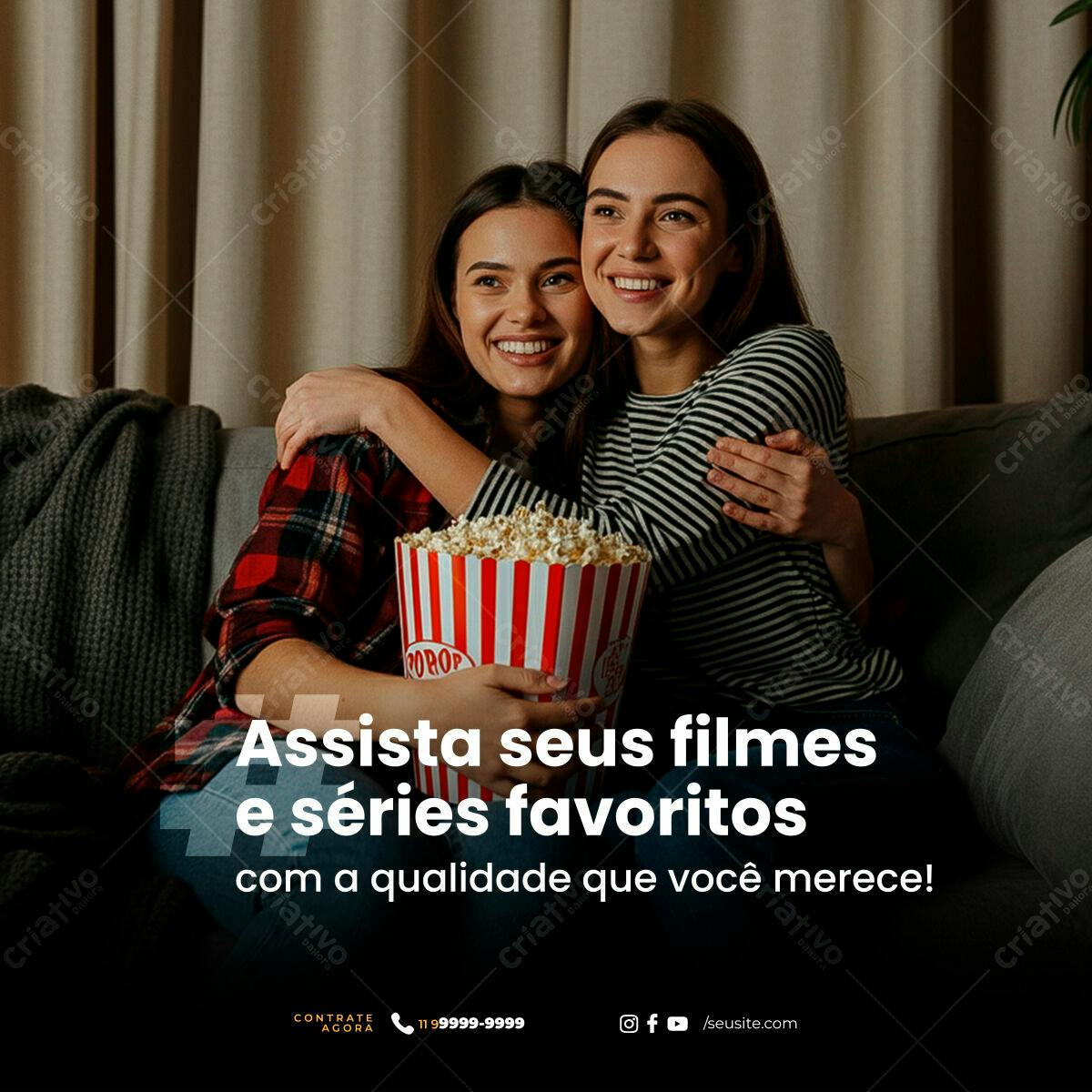 Post para Redes Sociais - Sessão Cinema PSD Editável