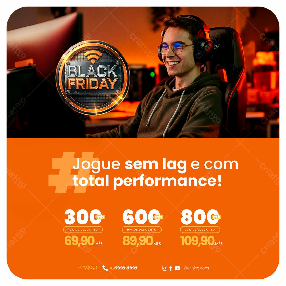 Banner Black Friday Gamer PSD Editável