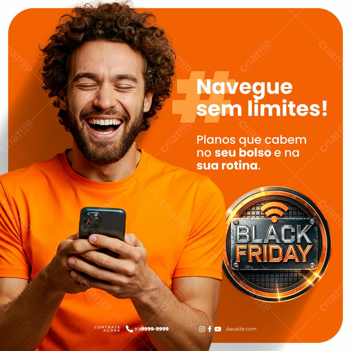 Postagem Black Friday PSD Editável