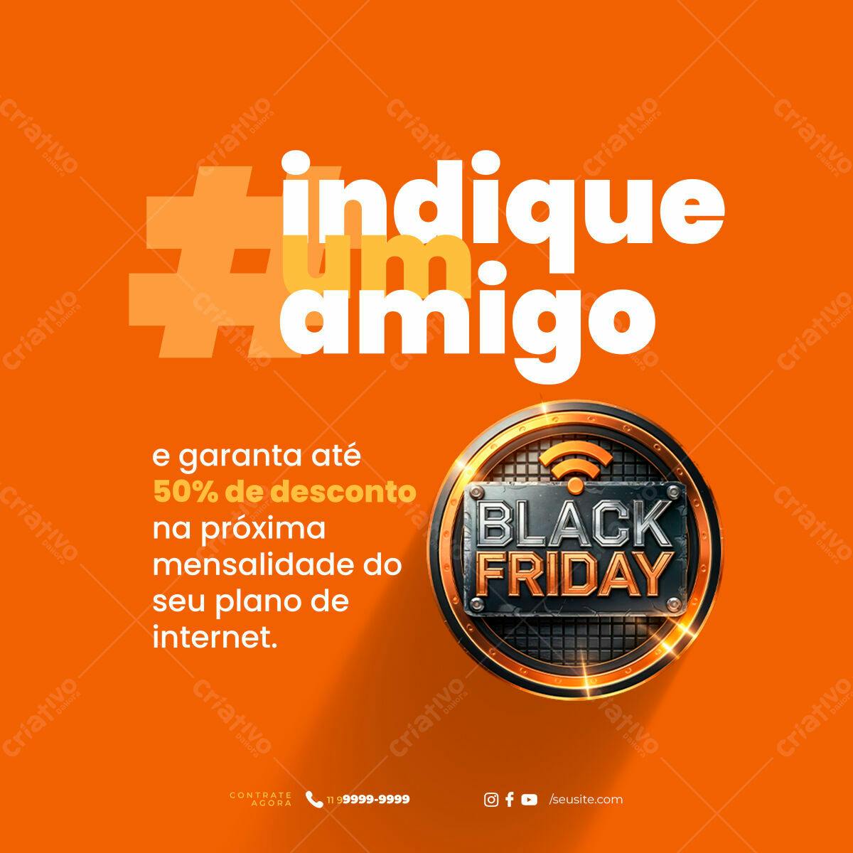 Postagem Black Friday PSD Editável