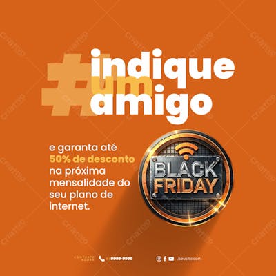 Modelo Psd Midia Social Folheto De Marketing Provedor De Internet Black Friday