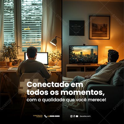 Modelo Psd Midia Social Folheto De Marketing Provedor De Internet Black Friday