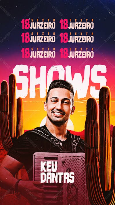 Agenda De Shows Keu Dantas Story Psd Editável