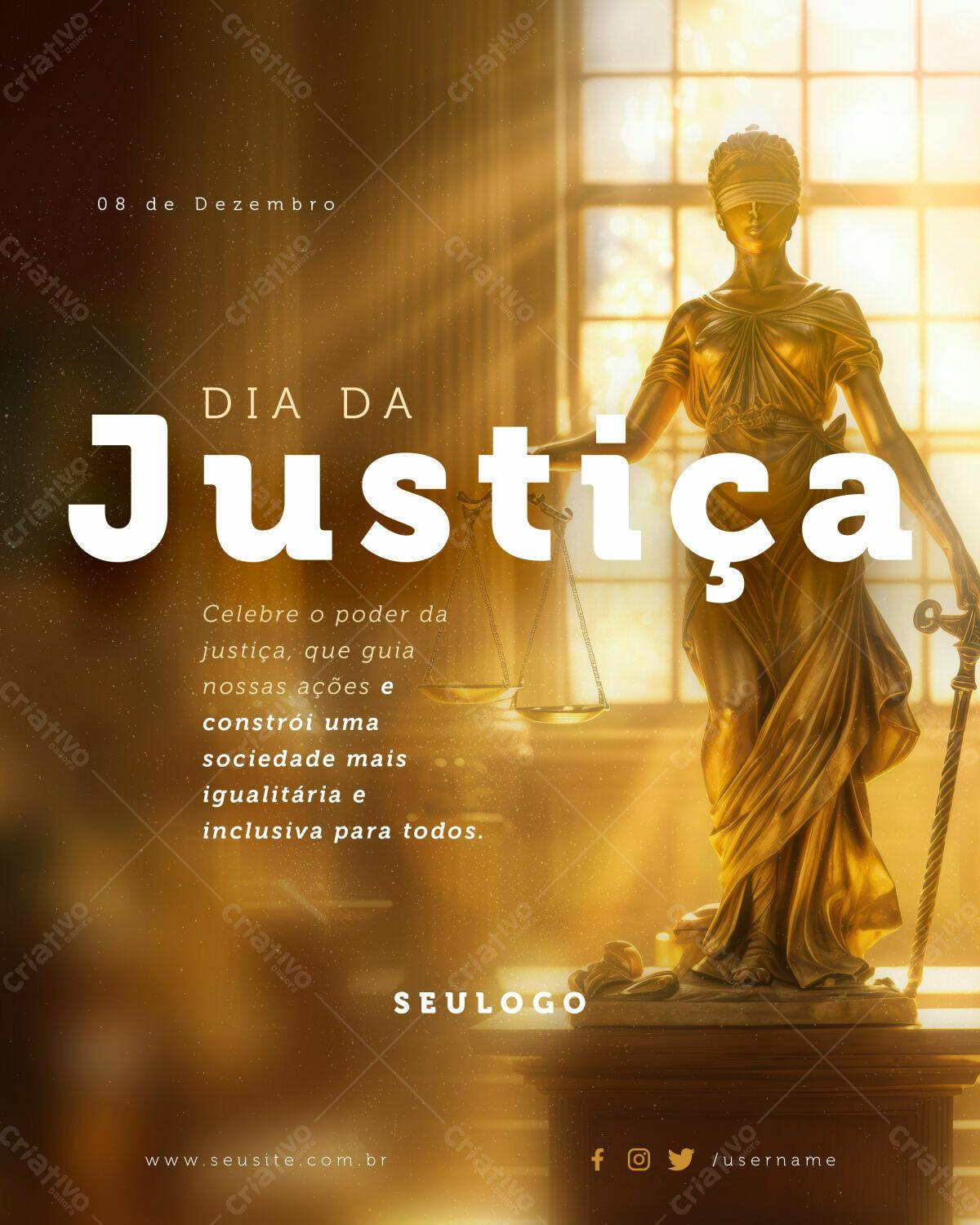 Flyer para o Dia da Justiça PSD Editável