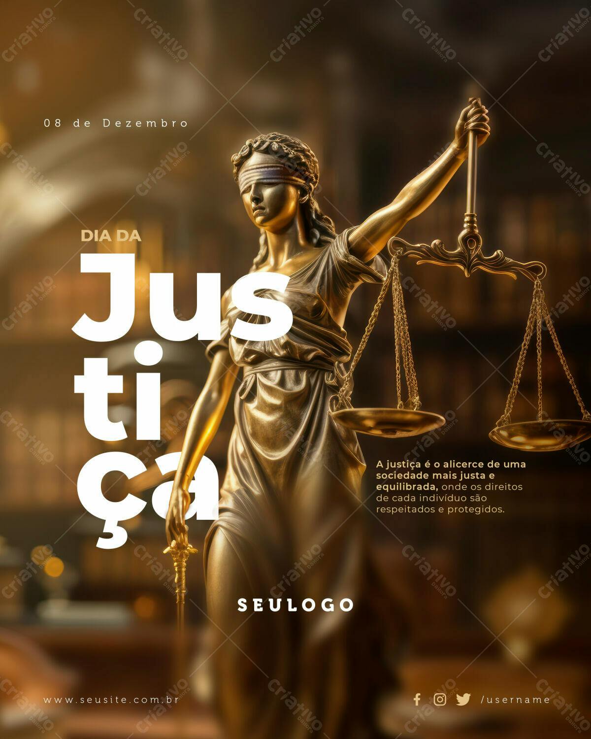 Flyer Dia da Justiça PSD Editável