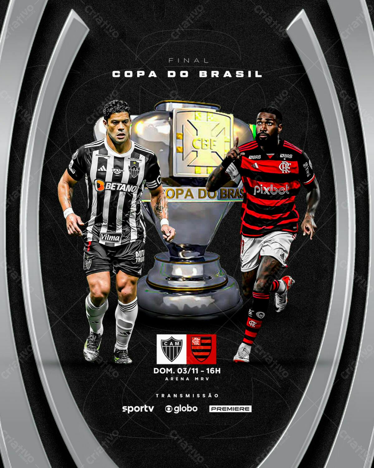 Flyer Final Copa do Brasil PSD Editável