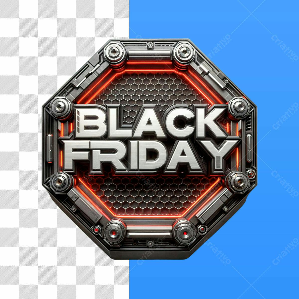 Badge Black Friday PSD Editável