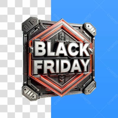 Selo 3D Black Friday Psd Editável