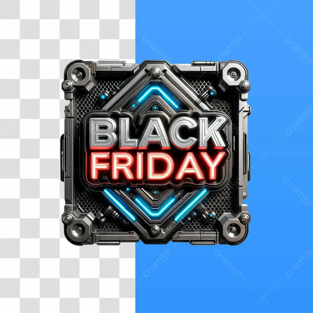 Selo 3D Black Friday Psd Editável