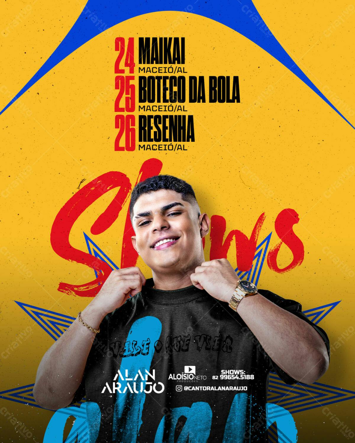 Flyer Shows Alan Araujo PSD Editável