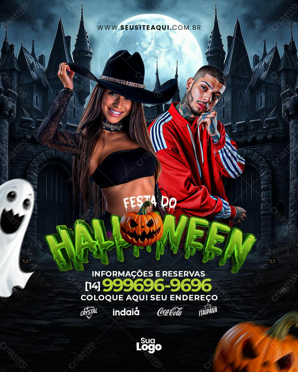 Flyer Festa Halloween PSD Editável
