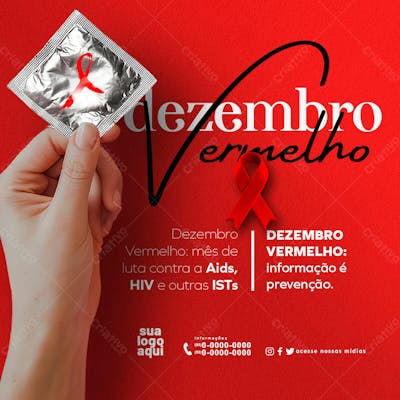 Dezembro Vermelho Mês De Luta Contra A Aids, Hiv E Outras Ists 1