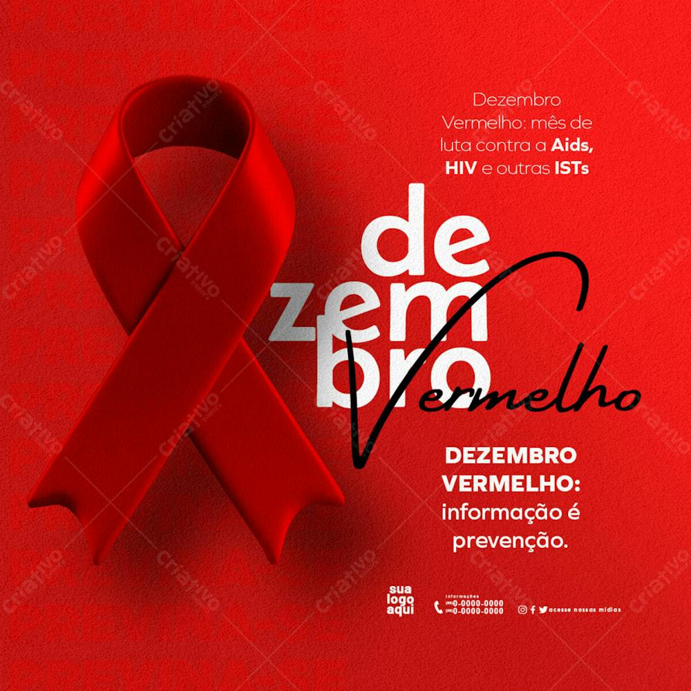 Dezembro Vermelho Mês De Luta Contra A Aids, Hiv E Outras Ists 2