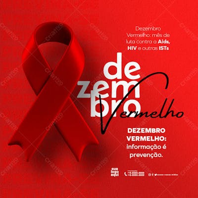 Dezembro Vermelho Mês De Luta Contra A Aids, Hiv E Outras Ists 2
