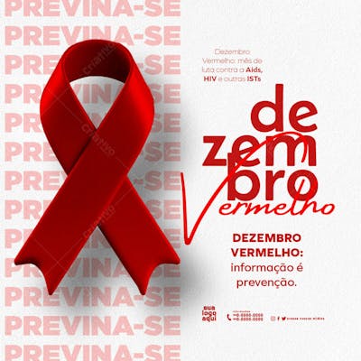 Dezembro Vermelho Mês De Luta Contra A Aids, Hiv E Outras Ists 3