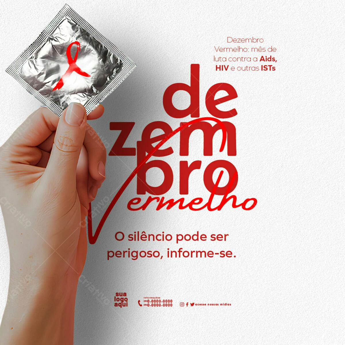 Flyer Dezembro Vermelho PSD Editável