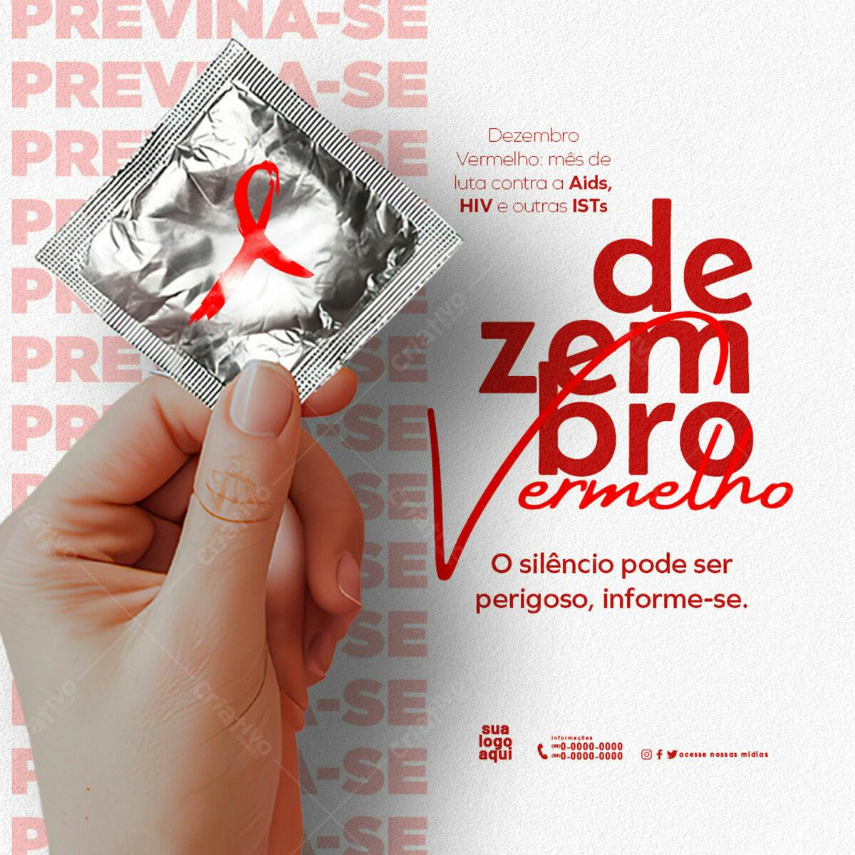 Flyer Dezembro Vermelho PSD Editável