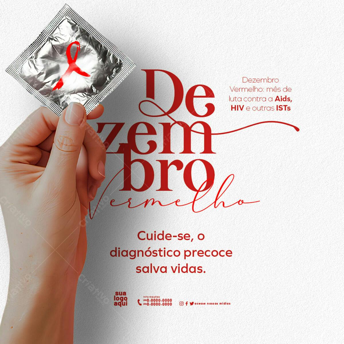 Flyer Dezembro Vermelho PSD Editável