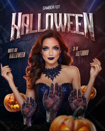 Halloween Festa Eventos Psd party arte flyer