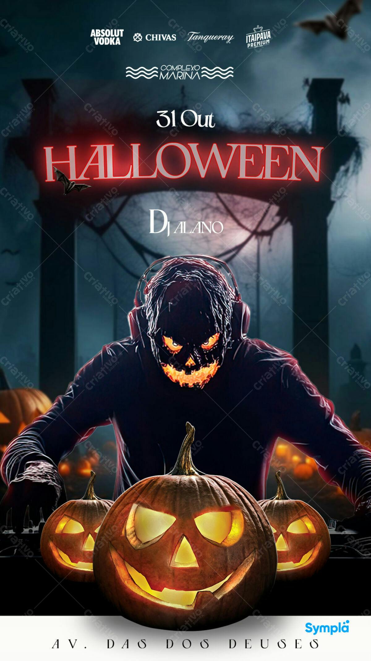 Flyer para Festa de Halloween PSD Editável
