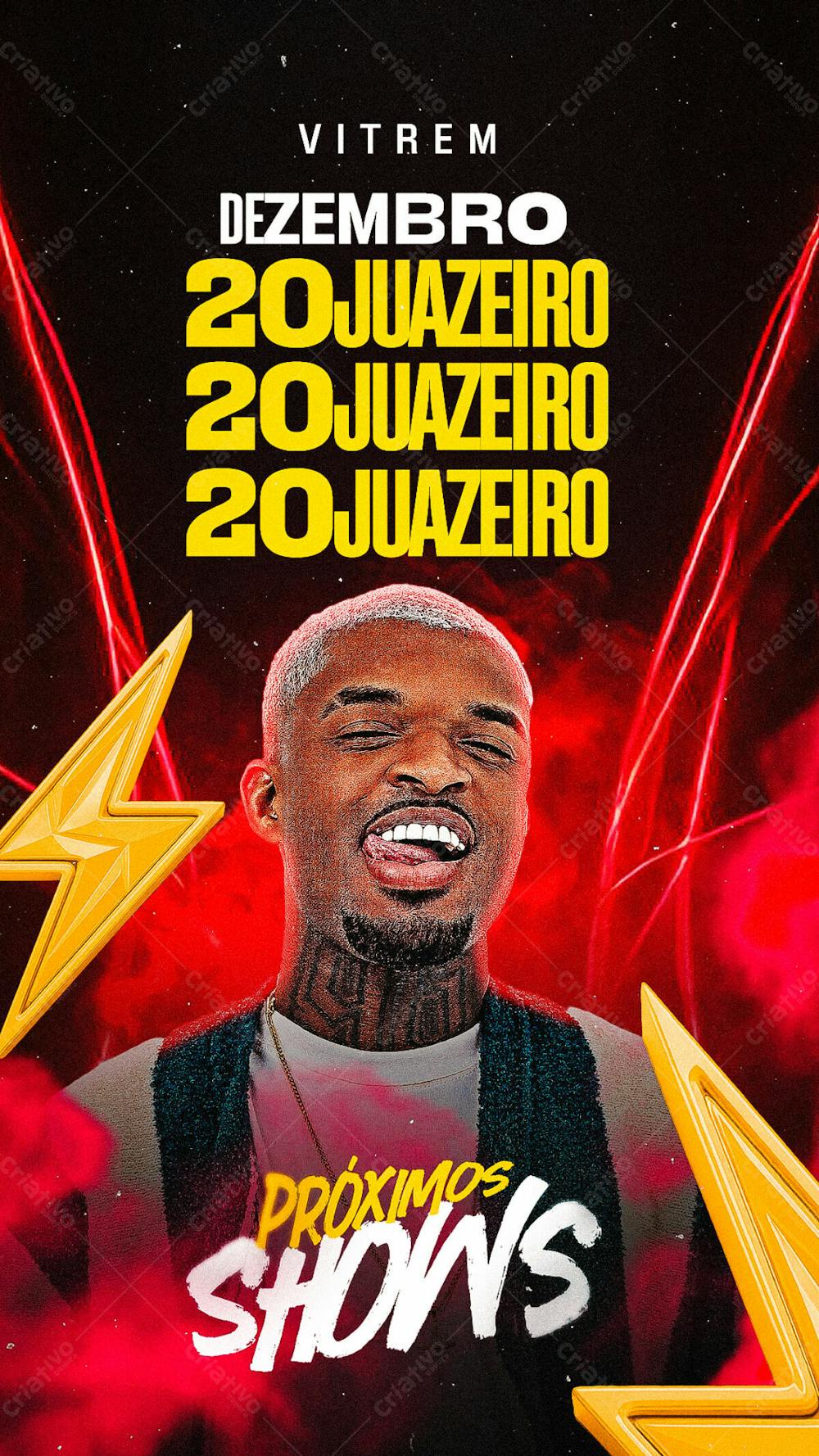 Flyer Agenda De Shows Vitrem Story Psd Editável