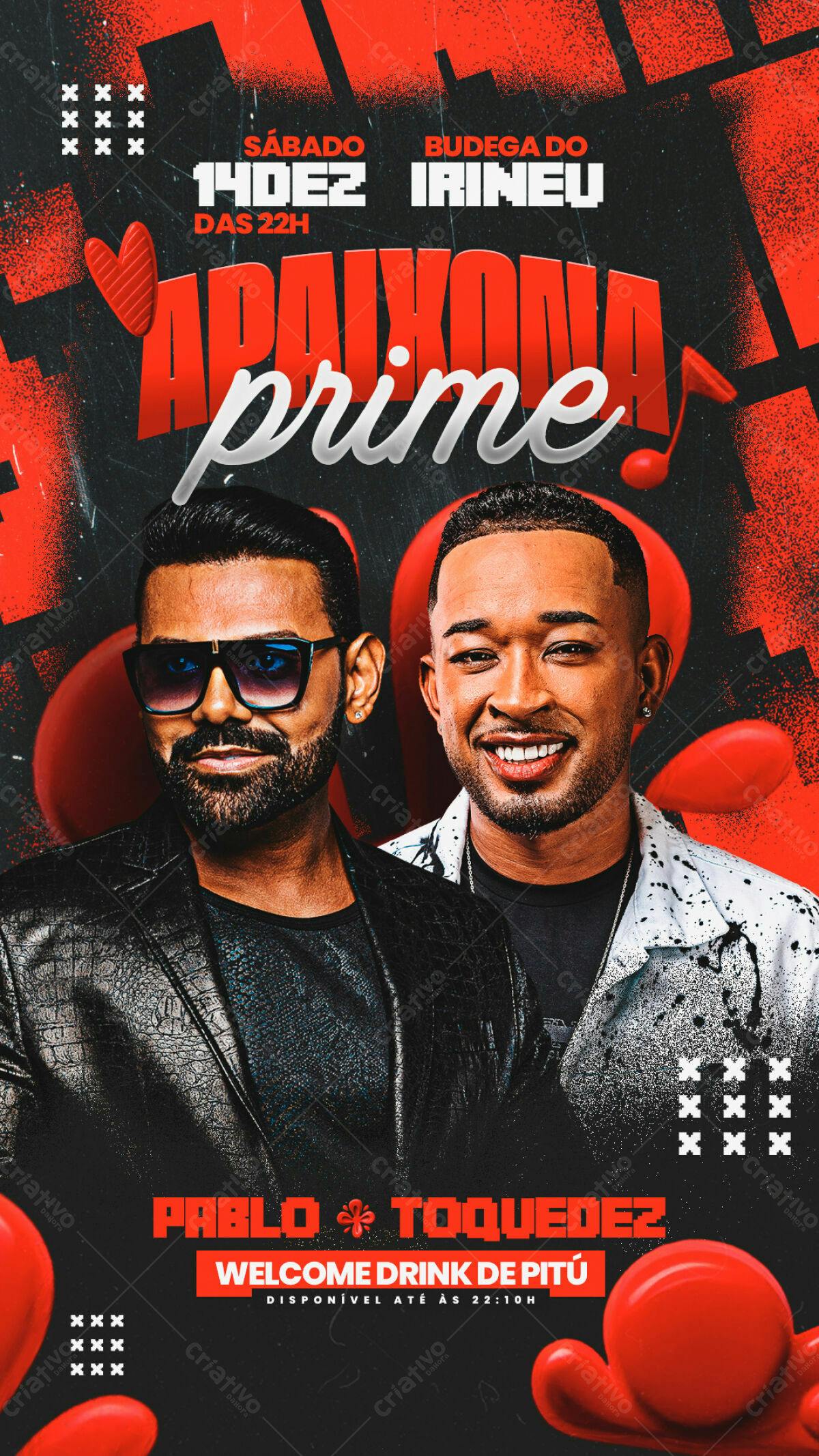 Flyer para Festa com Pablo e Toquedez PSD Editável