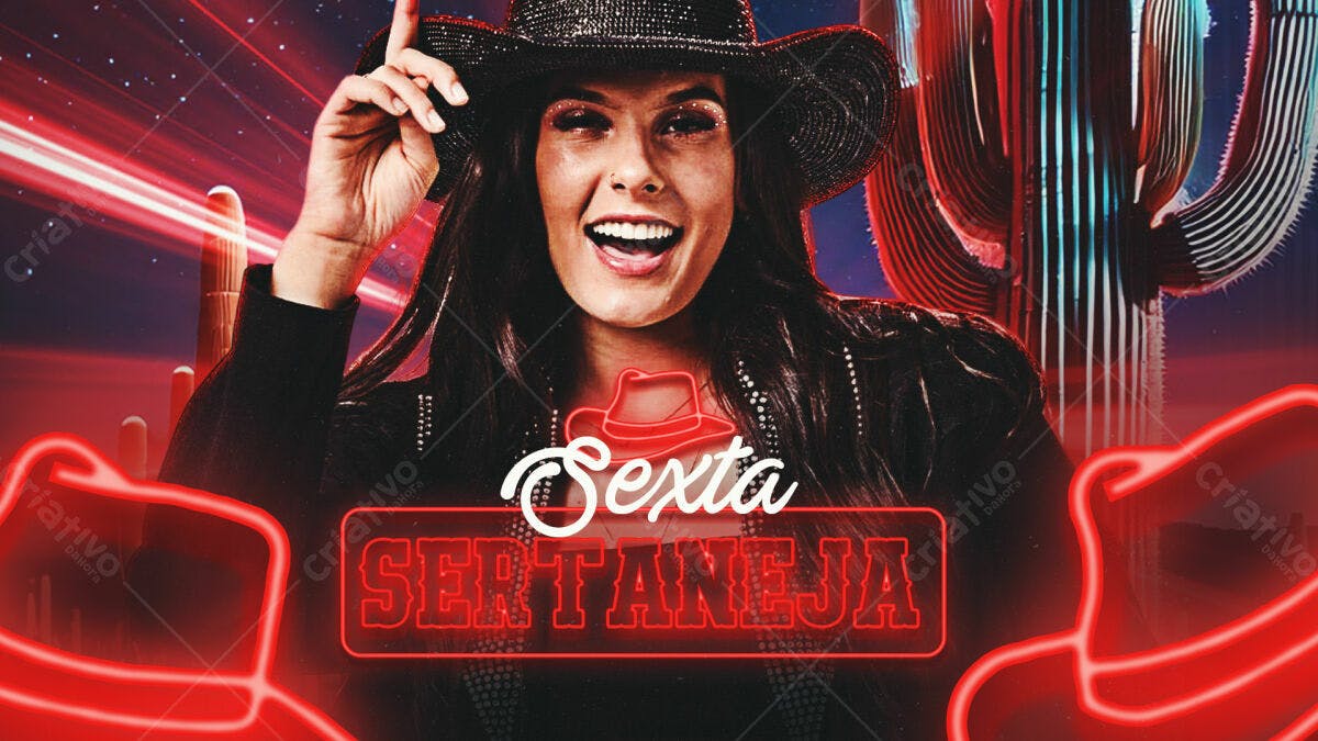 Flyer para Festa Sertaneja PSD Editável