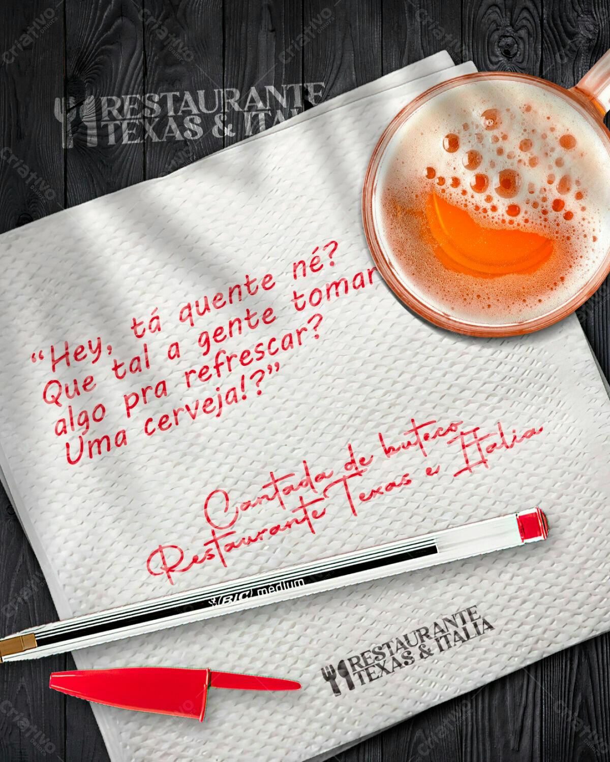 Flyer Cerveja Verão PSD Editável