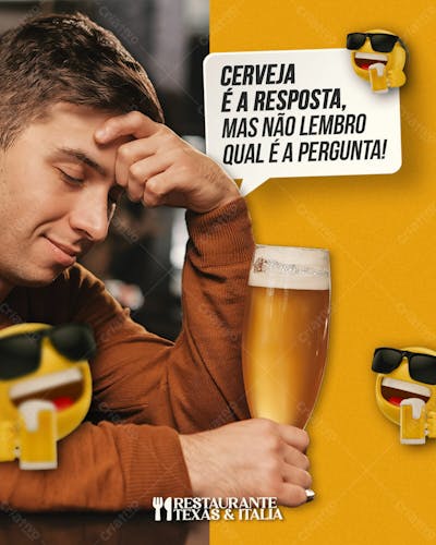 Arte Flyer Psd Bar Bebida Beer Cerveja Distribuidora Restaurante Meme