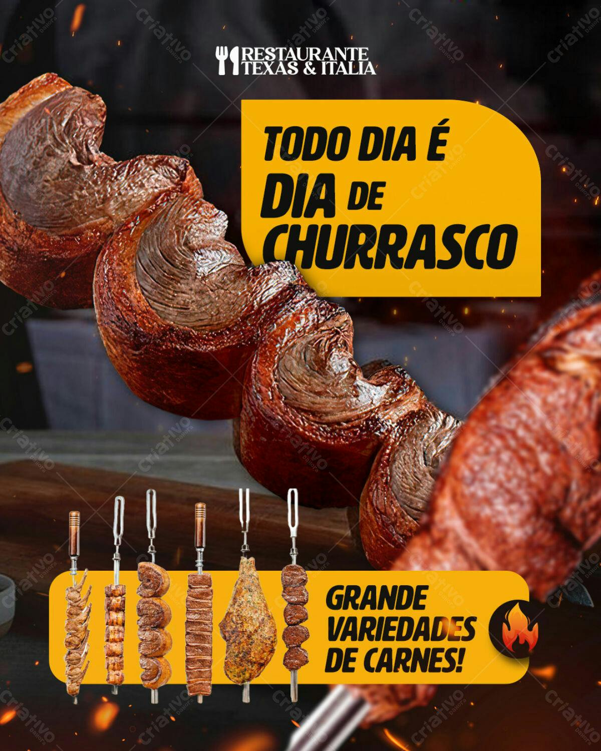 Post para Churrasco PSD Editável
