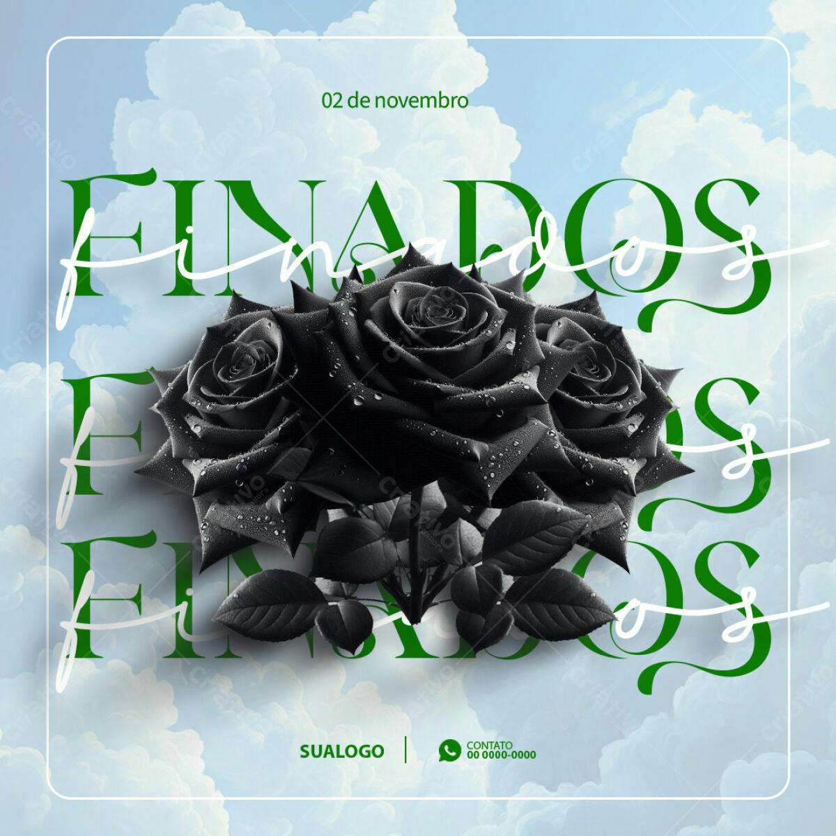 Flyer para Dia de Finados PSD Editável