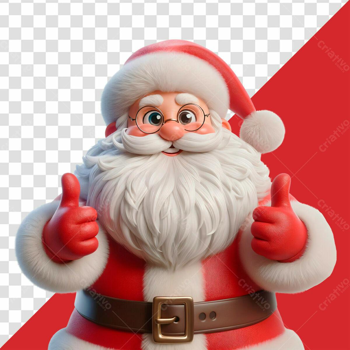 Ilustração Natalina Papai Noel PSD Editável