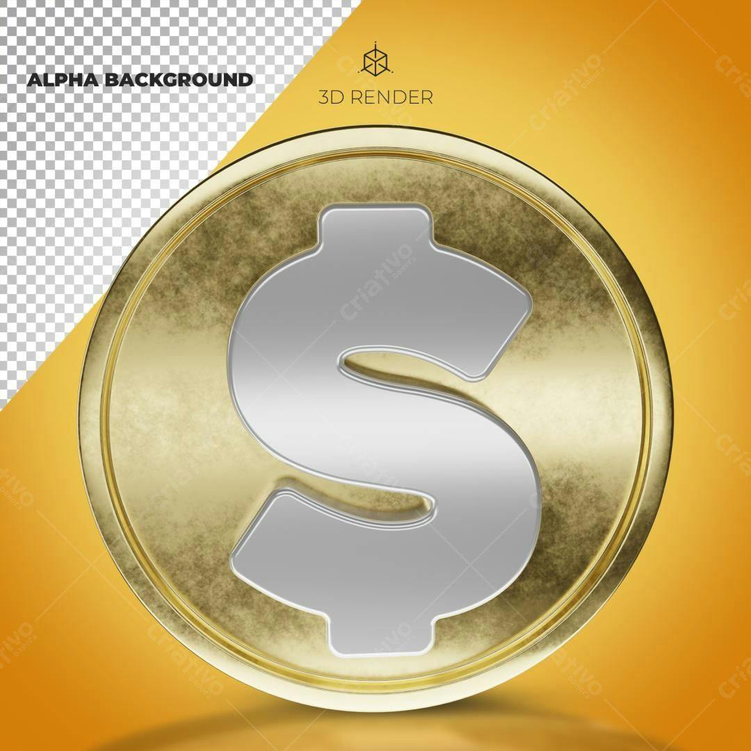 Selo 3D financeiro dourado e prata