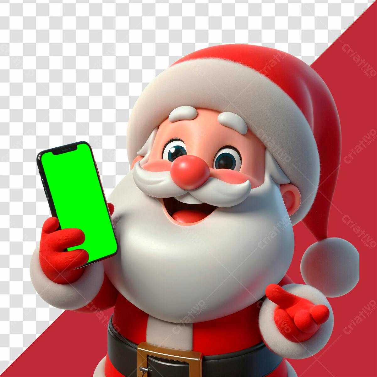 PSD para Campanha de Natal com Papai Noel 3D Editável