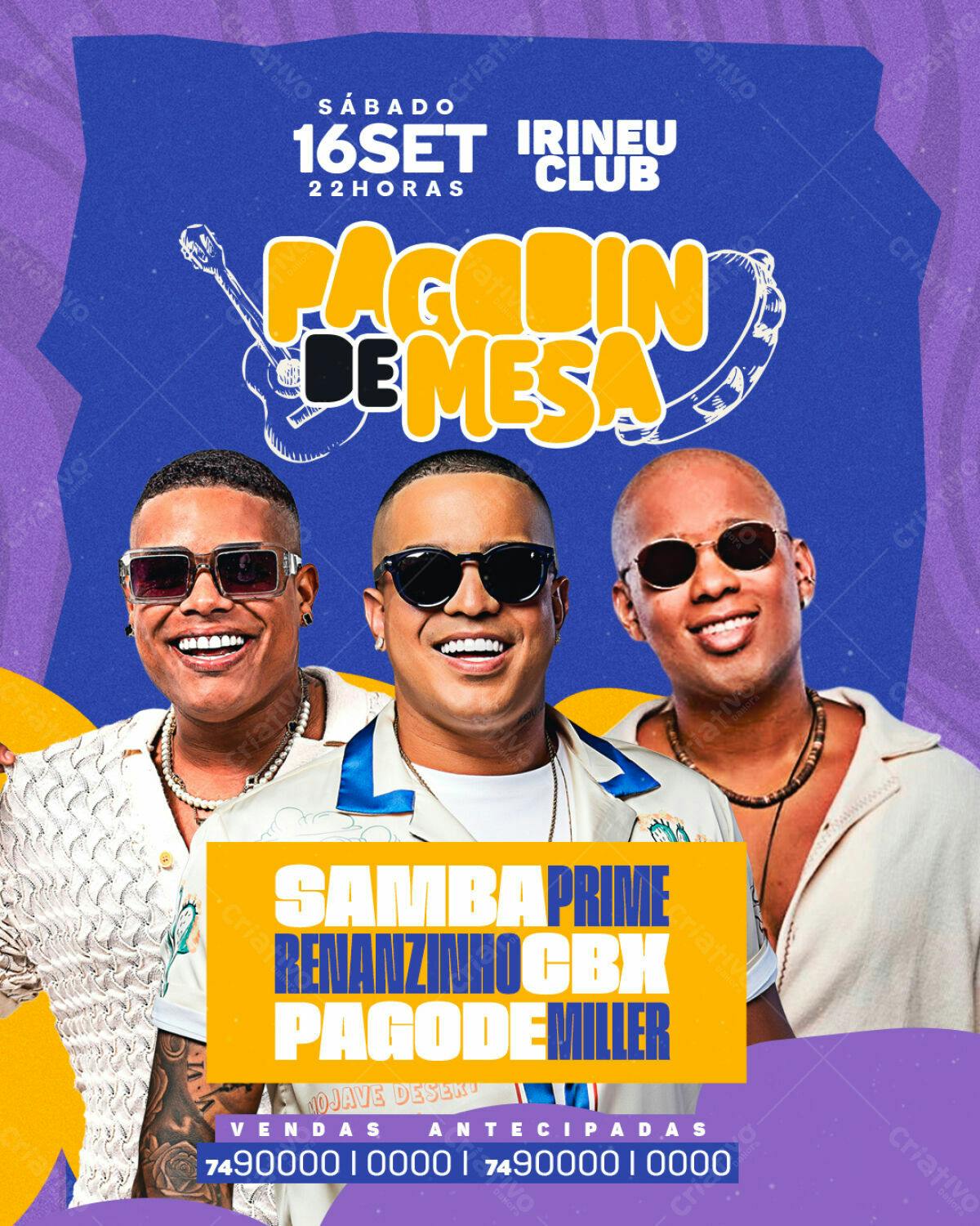 Flyer Pagode de Mesa PSD Editável