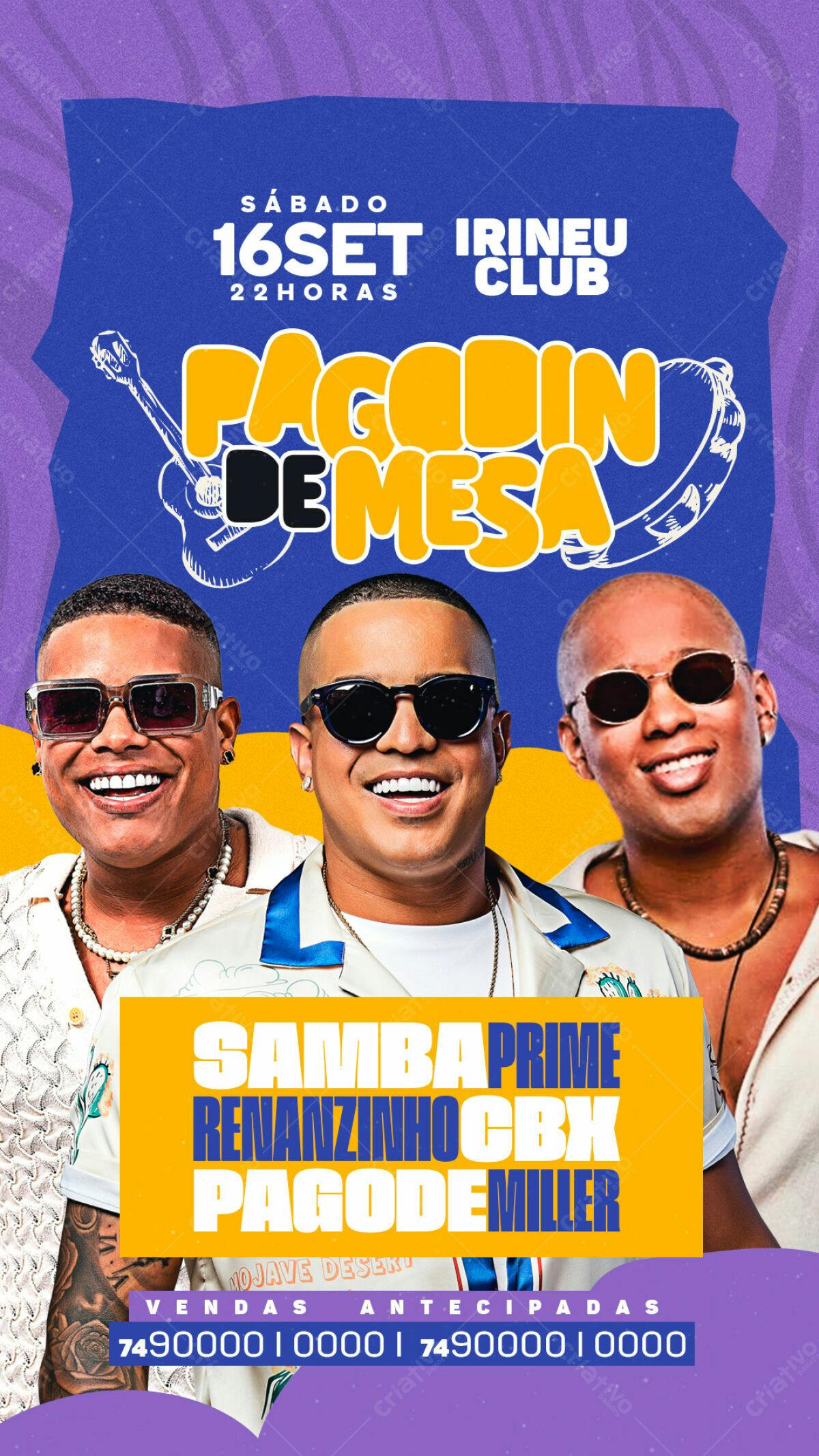 Flyer Pagode de Mesa PSD Editável