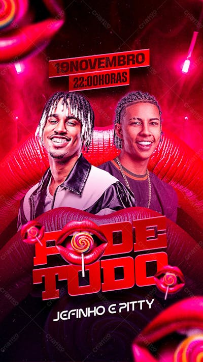Flyer Evento Pode Tudo Story Psd Editável